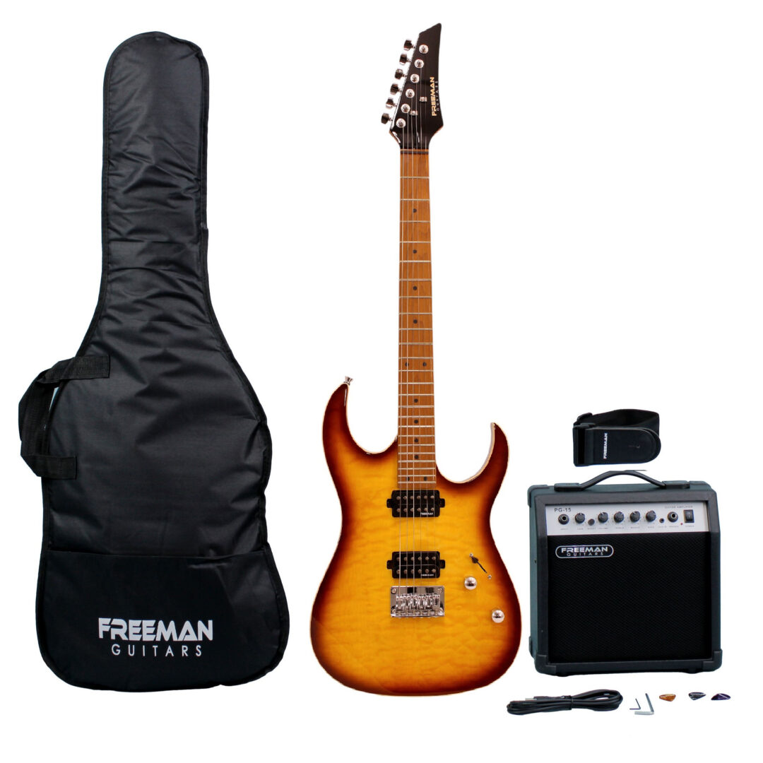 RIFF MASTER SB PACK GUITARRA ELECTRICA SRG-180 FMT FREEMAN
