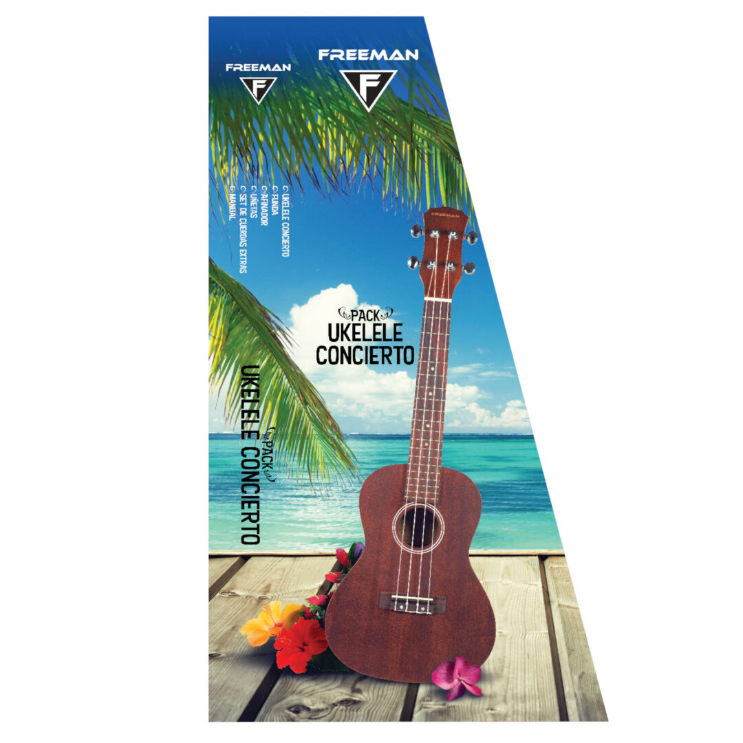 PACK CONCERT UKELELE ACUSTICO FREEMAN